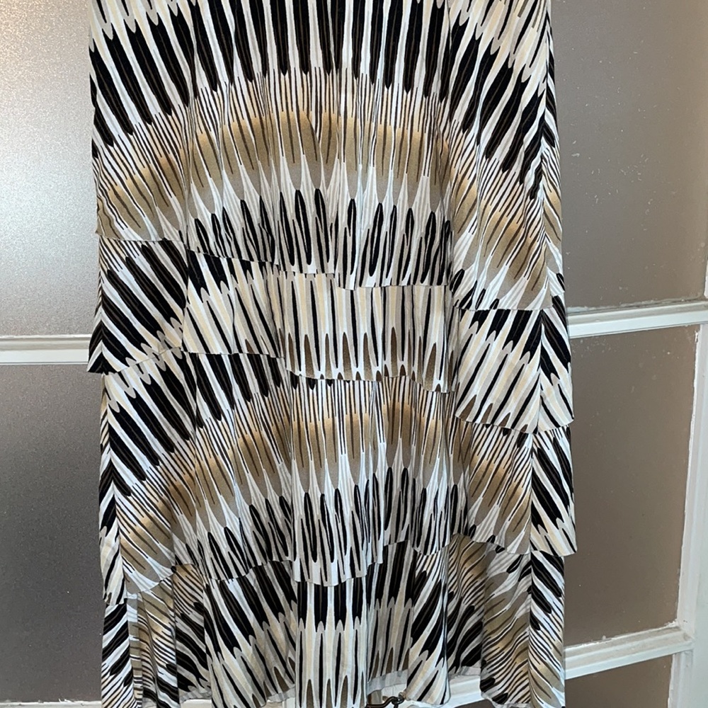 Tan Print Summer Dress - Picture 3 of 10